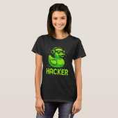 Hacker Cyber Security Pixel Art Duck Hacking Progr Tシャツ (正面フル)