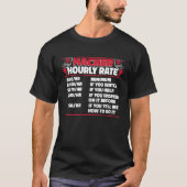 Hacker Hourly Rate Ethical Hacking White Hat Hacke Tシャツ (正面)