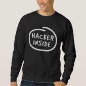 Hacker in Me  IT Computer Hack Programmer Malware スウェットシャツ (正面)