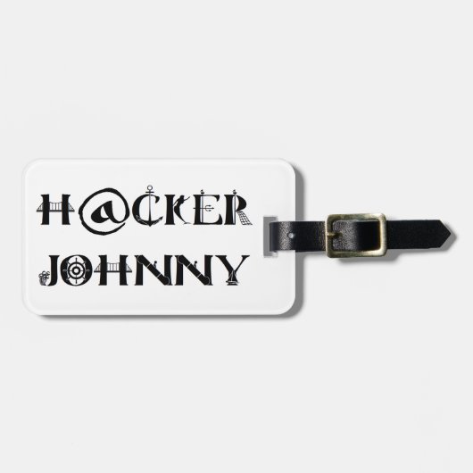 hacker johnny ラゲッジタグ (正面横)