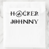 hacker johnny 長方形シール (バッグ)
