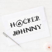 hacker johnny 長方形シール (封筒)