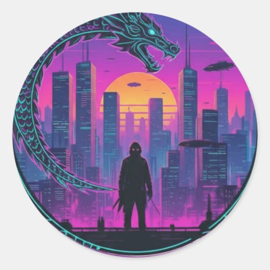 Hacker x ray Sticker ラウンドシール (正面)