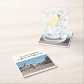 Hackettstown NJマップ座標ヴィンテージスタイル スクエアペーパーコースター (インサイチュ)