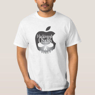 Hackintosh OSx86のロゴ3Dの黒 Tシャツ