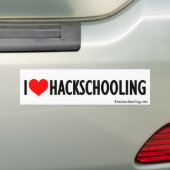 Hackschoolingのバンパーステッカー バンパーステッカー (車上)