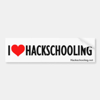 Hackschoolingのバンパーステッカー バンパーステッカー