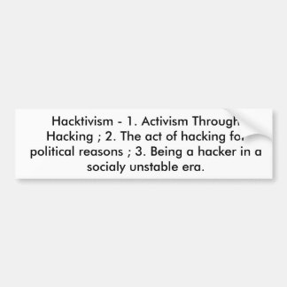Hacktivismのステッカー バンパーステッカー