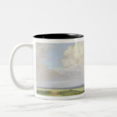 Hackwood公園、ハンプシャー(キャンバスの油) ツートーンマグカップ (左)