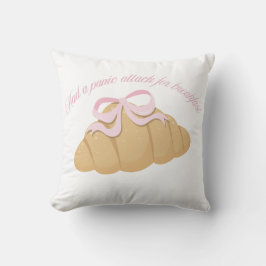 Had a Panic Attack for Breakfast Cute Croissant クッション