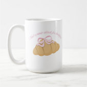 Had a Panic Attack for Breakfast Cute Croissant コーヒーマグカップ (左)