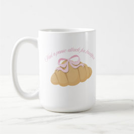 Had a Panic Attack for Breakfast Cute Croissant コーヒーマグカップ