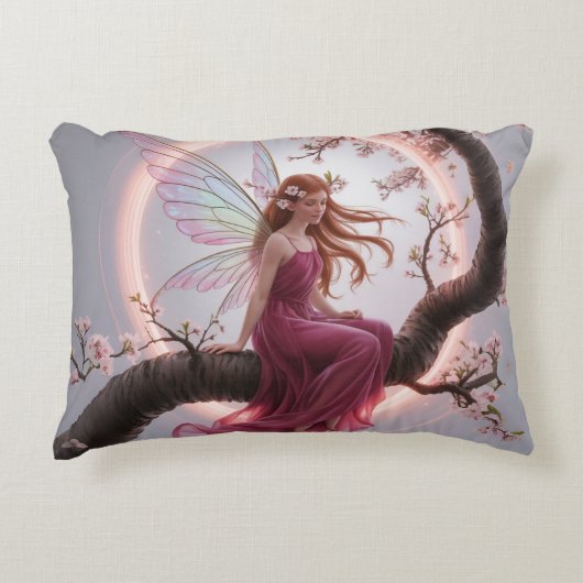 Hada mágica entre flores de cerezo – Ilustración d アクセントクッション (正面)
