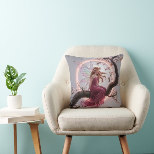 Hada mágica entre flores de cerezo – Ilustración d クッション (椅子)