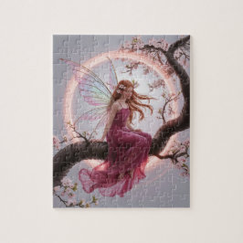 Hada mágica entre flores de cerezo – Ilustración d ジグソーパズル