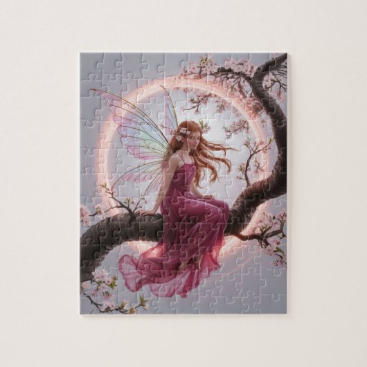 Hada mágica entre flores de cerezo – Ilustración d ジグソーパズル (縦)