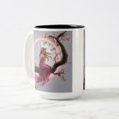 Hada mágica entre flores de cerezo – Ilustración d ツートーンマグカップ (正面左)