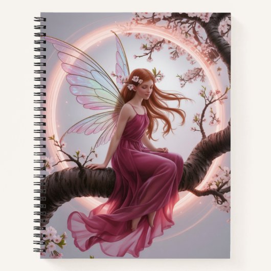 Hada mágica entre flores de cerezo – Ilustración d ノートブック (正面)