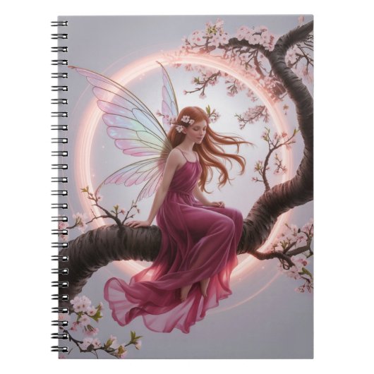 Hada mágica entre flores de cerezo – Ilustración d ノートブック (正面)