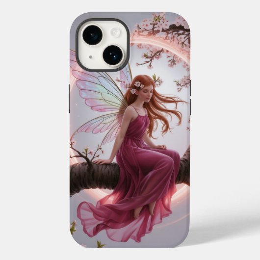Hada mágica entre flores de cerezo – Ilustración d Case-Mate iPhoneケース (裏面)