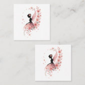Hada Rosa con Flores de Sakura スクエア名刺 (正面/裏面)