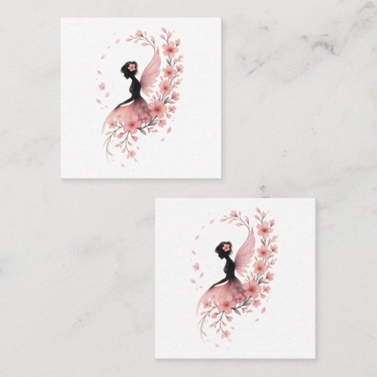 Hada Rosa con Flores de Sakura スクエア名刺 (正面/裏面)