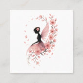 Hada Rosa con Flores de Sakura スクエア名刺 (裏面)