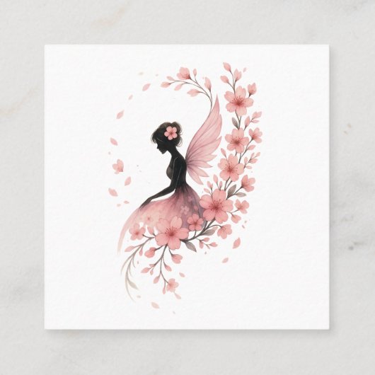 Hada Rosa con Flores de Sakura スクエア名刺 (裏面)