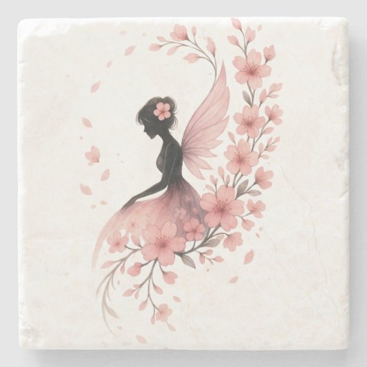 Hada Rosa con Flores de Sakura ストーンコースター (正面)
