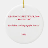 Haddieの女の子の休日のオーナメント セラミックオーナメント (裏面)