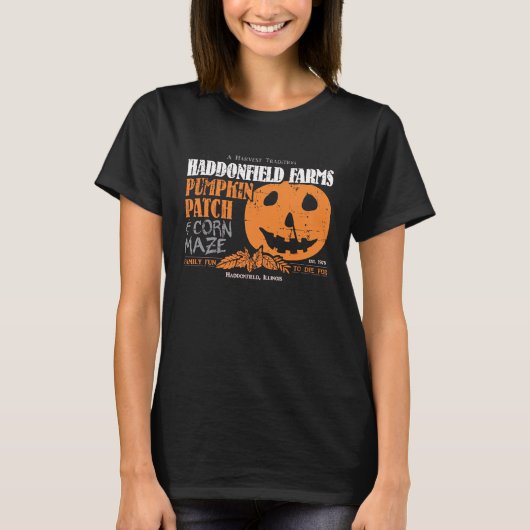 Haddonfield Farms Pumpkin Patch Forever October Tシャツ (正面)