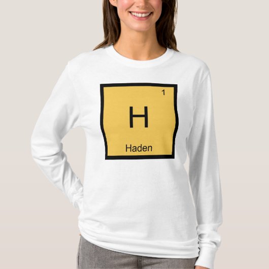 Haden 名前 化学 元素 周期表 tシャツ (正面)