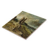 Hadleighの城(右ページ)のスケッチ(millboarの油 タイル (側面)