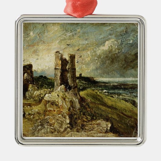 Hadleighの城(右ページ)のスケッチ(millboarの油 メタルオーナメント (正面)