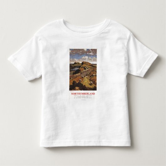 Hadrianの壁およびヒツジの英国国鉄ポスター トドラーTシャツ (正面)