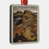 Hadrianの壁およびヒツジの英国国鉄ポスター メタルオーナメント (右)