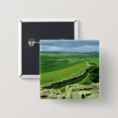 Hadrianの壁、2世紀な広告(石のセクション 缶バッジ (正面&裏面)