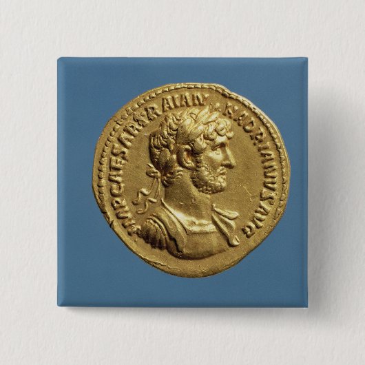 HadrianのAureus 缶バッジ (正面)