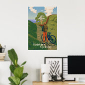 Hadrians Cycleway Cycling Travel Poster ポスター (ホームオフィス)