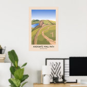 Hadrians Wall Path National Trail Travel Poster ポスター (ホームオフィス)