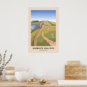 Hadrians Wall Path National Trail Travel Poster ポスター (キッチン)