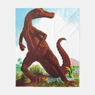 Hadrosaurusの恐竜 フリースブランケット