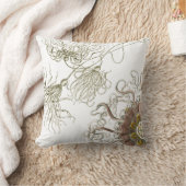 Haeckelのヴィンテージのシーライフ クッション (ブランケット)