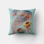 Haeckelのヴィンテージの科学的なイラストレーション クッション (裏面)