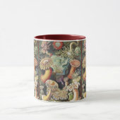 Haeckel Sea Anemones Nautical Sea Life Art Collage マグカップ (中央)