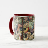 Haeckel Sea Anemones Nautical Sea Life Art Collage マグカップ (正面左)