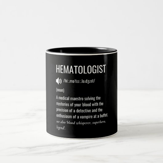 Haematologist Haematologist Definition ツートーンマグカップ (中央)