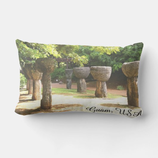 Hafa Adaiグアムのラテの石の枕 ランバークッション (裏面)