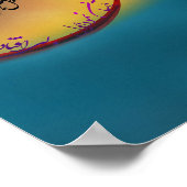 Hafezのペルシャ書道の詩(1)ポスター ポスター (角)