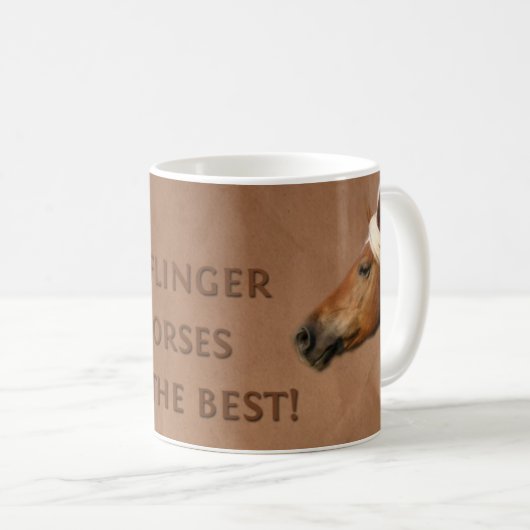 Haflingerの馬のマグ コーヒーマグカップ (正面右)